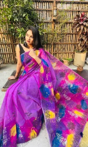 ✨💖 টাঙ্গাইলের হাফ সিল্ক শাড়ি – এখন পাইকারি দামে! 💖✨